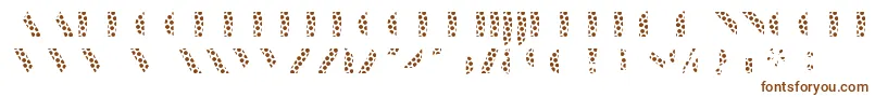 ManbowDots-fontti – ruskeat fontit valkoisella taustalla