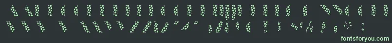 ManbowDots Font – Green Fonts on Black Background