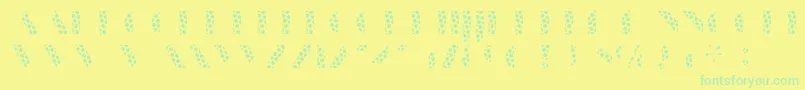 Шрифт ManbowDots – зелёные шрифты на жёлтом фоне