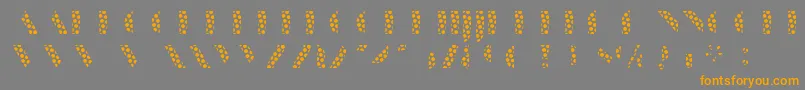 ManbowDots Font – Orange Fonts on Gray Background