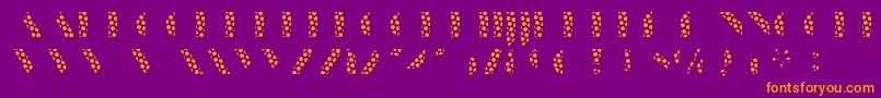 Police ManbowDots – polices orange sur fond violet