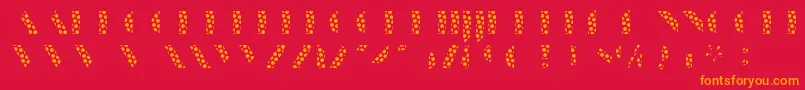 ManbowDots Font – Orange Fonts on Red Background