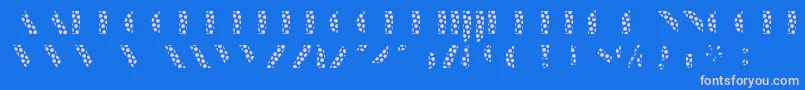 ManbowDots Font – Pink Fonts on Blue Background