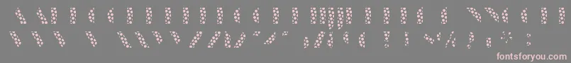 ManbowDots-Schriftart – Rosa Schriften auf grauem Hintergrund
