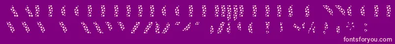 ManbowDots-Schriftart – Rosa Schriften auf violettem Hintergrund