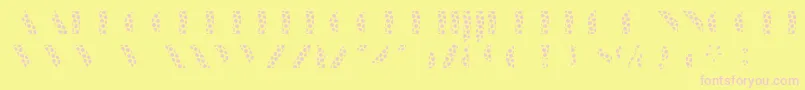 Шрифт ManbowDots – розовые шрифты на жёлтом фоне