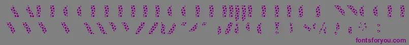 ManbowDots-fontti – violetit fontit harmaalla taustalla
