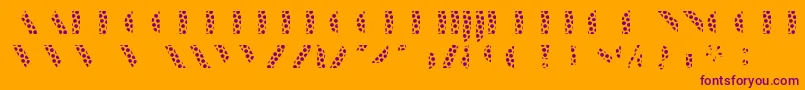 Czcionka ManbowDots – fioletowe czcionki na pomarańczowym tle