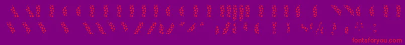 ManbowDots-Schriftart – Rote Schriften auf violettem Hintergrund