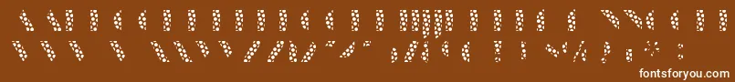 フォントManbowDots – 茶色の背景に白い文字