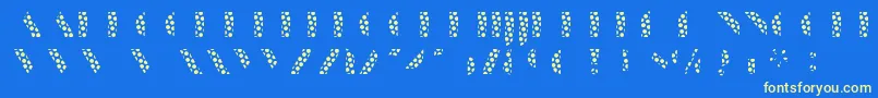 ManbowDots Font – Yellow Fonts on Blue Background