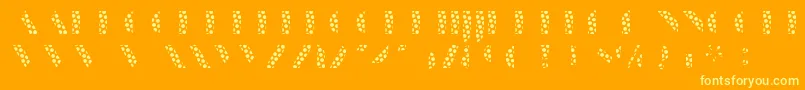 ManbowDots Font – Yellow Fonts on Orange Background