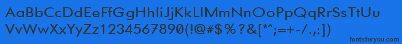 GemfontOne Font – Black Fonts on Blue Background