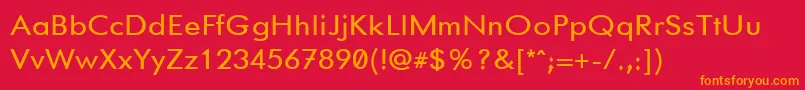 GemfontOne Font – Orange Fonts on Red Background