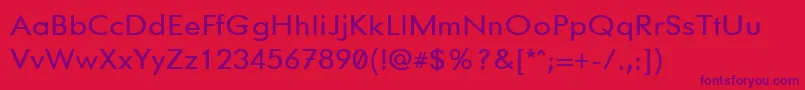 GemfontOne-Schriftart – Violette Schriften auf rotem Hintergrund