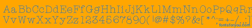 Limetart Font – Blue Fonts on Orange Background