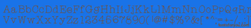 Limetart Font – Brown Fonts on Blue Background