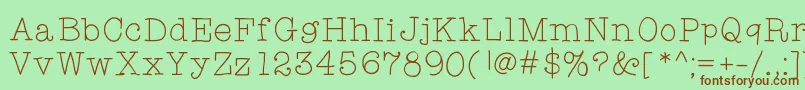 Limetart Font – Brown Fonts on Green Background