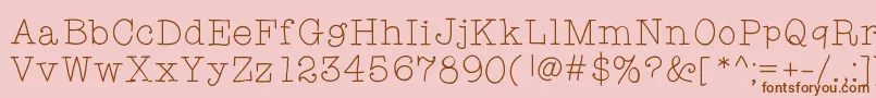 Limetart Font – Brown Fonts on Pink Background