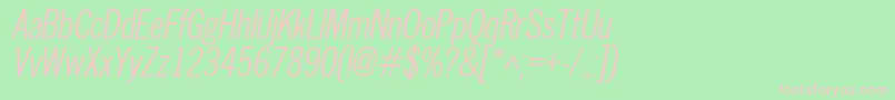 Nwco Font – Pink Fonts on Green Background