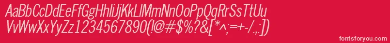 Nwco Font – Pink Fonts on Red Background