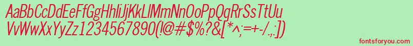 Nwco Font – Red Fonts on Green Background