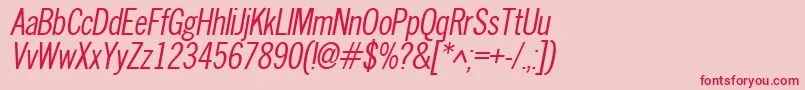 Nwco Font – Red Fonts on Pink Background