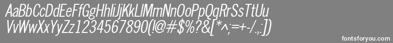 Nwco Font – White Fonts on Gray Background