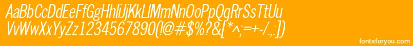 Nwco Font – White Fonts on Orange Background