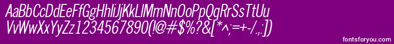 Шрифт Nwco – белые шрифты на фиолетовом фоне