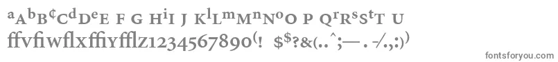 Шрифт MinionExpertSemibold – серые шрифты на белом фоне