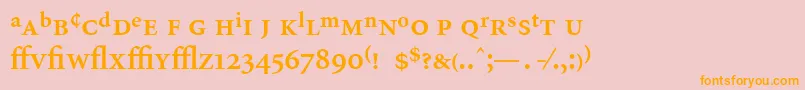 MinionExpertSemibold Font – Orange Fonts on Pink Background