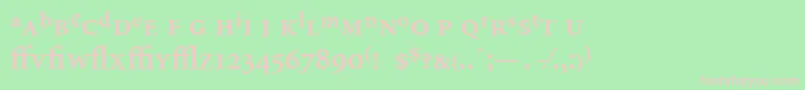 MinionExpertSemibold Font – Pink Fonts on Green Background