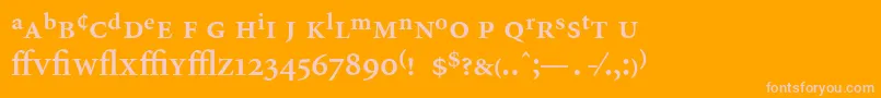 MinionExpertSemibold Font – Pink Fonts on Orange Background