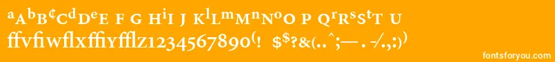 MinionExpertSemibold Font – White Fonts on Orange Background