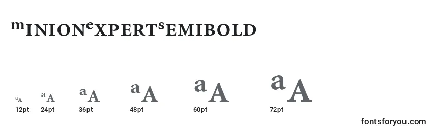 Размеры шрифта MinionExpertSemibold