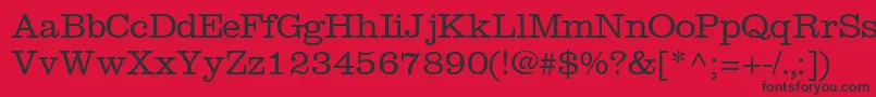 IntroitlightsskRegular Font – Black Fonts on Red Background