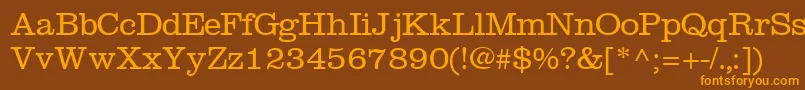 IntroitlightsskRegular Font – Orange Fonts on Brown Background