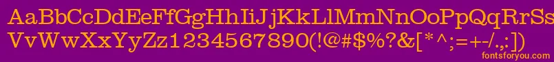 IntroitlightsskRegular Font – Orange Fonts on Purple Background