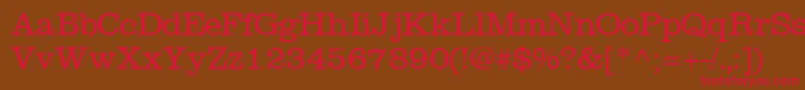Шрифт IntroitlightsskRegular – красные шрифты на коричневом фоне