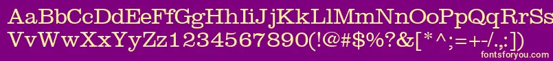 IntroitlightsskRegular Font – Yellow Fonts on Purple Background