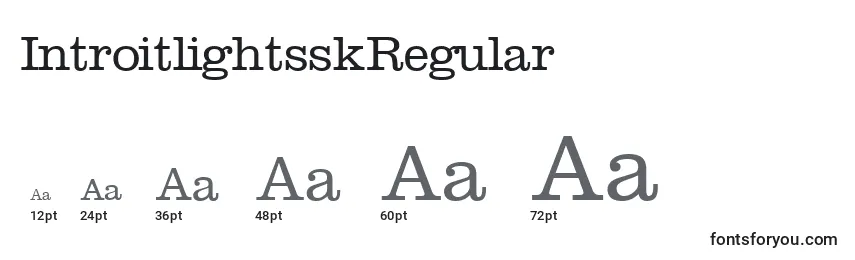 Размеры шрифта IntroitlightsskRegular