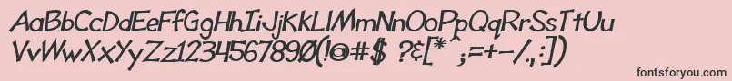 フォントToonyLoonsBldItl – ピンクの背景に黒い文字