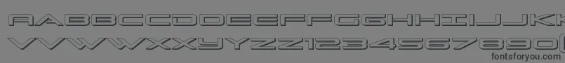 Grandsport3D-Schriftart – Schwarze Schriften auf grauem Hintergrund