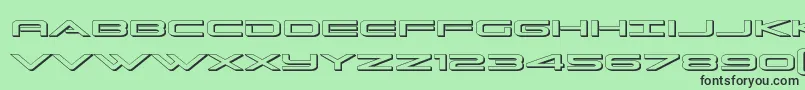 Grandsport3D Font – Black Fonts on Green Background