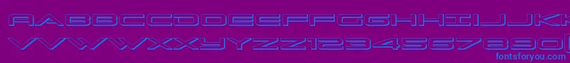 Weitere Informationen zur Grandsport3D-Schriftart Grandsport3D-Schriftart – Blaue Schriften auf violettem Hintergrund