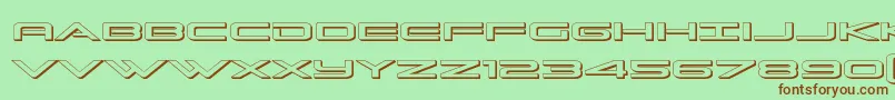 Grandsport3D Font – Brown Fonts on Green Background