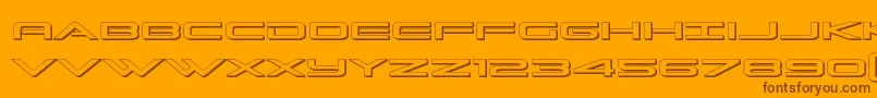 Weitere Informationen zur Grandsport3D-Schriftart Grandsport3D-Schriftart – Braune Schriften auf orangefarbenem Hintergrund