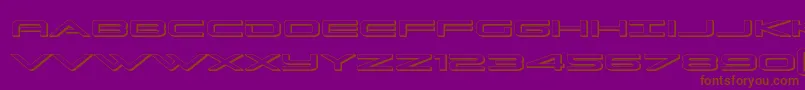 Grandsport3D-Schriftart – Braune Schriften auf violettem Hintergrund