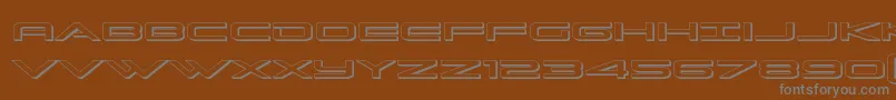 Шрифт Grandsport3D – серые шрифты на коричневом фоне